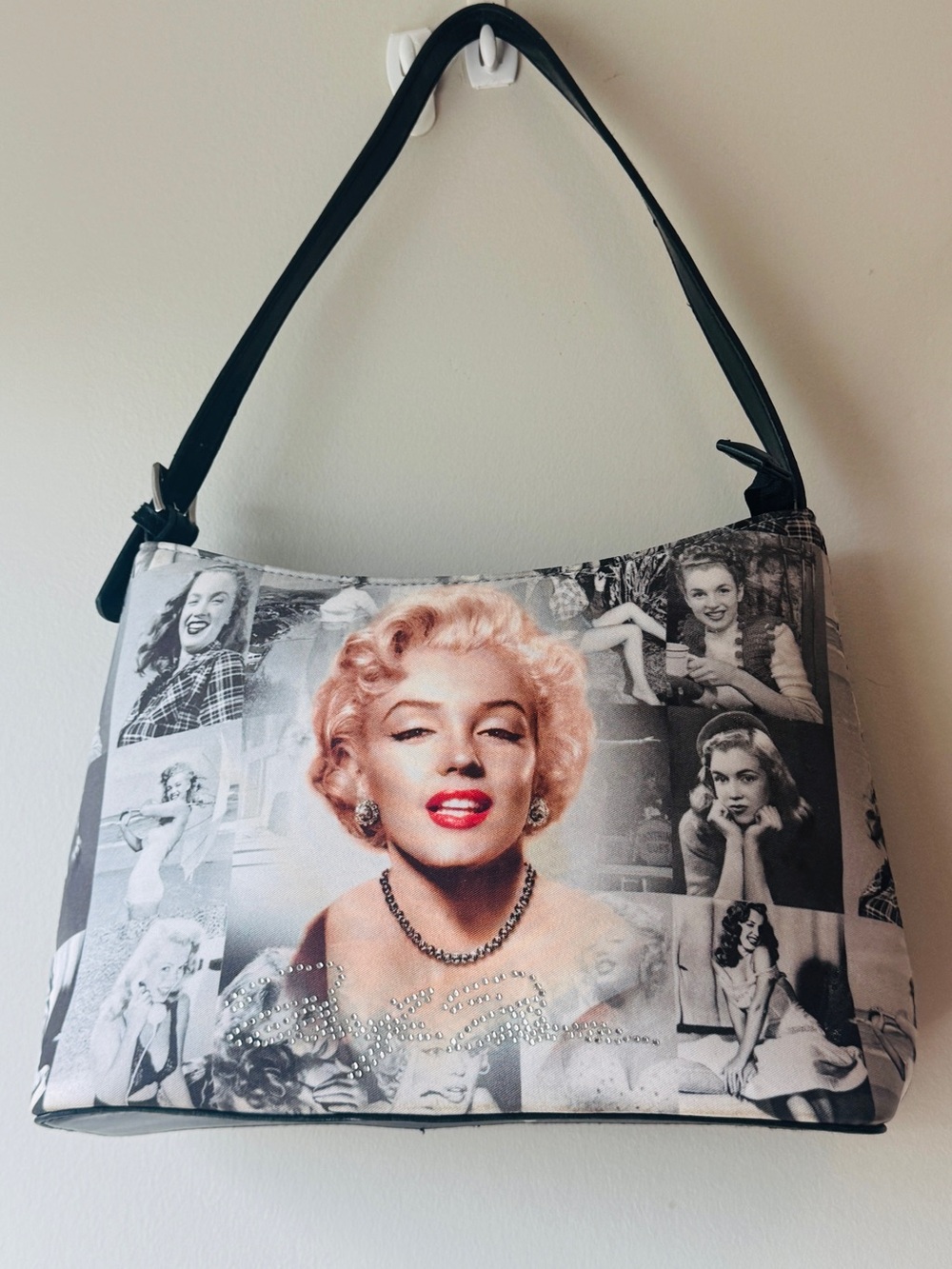 Iconic Collage Shoulder Bag - Black and Cream